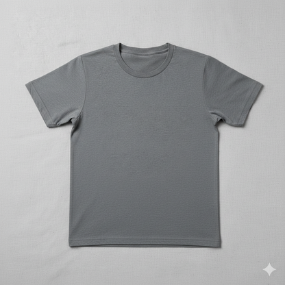 Premium Heavyweight Cotton Crewneck Tee - Minimalist Basic Series
